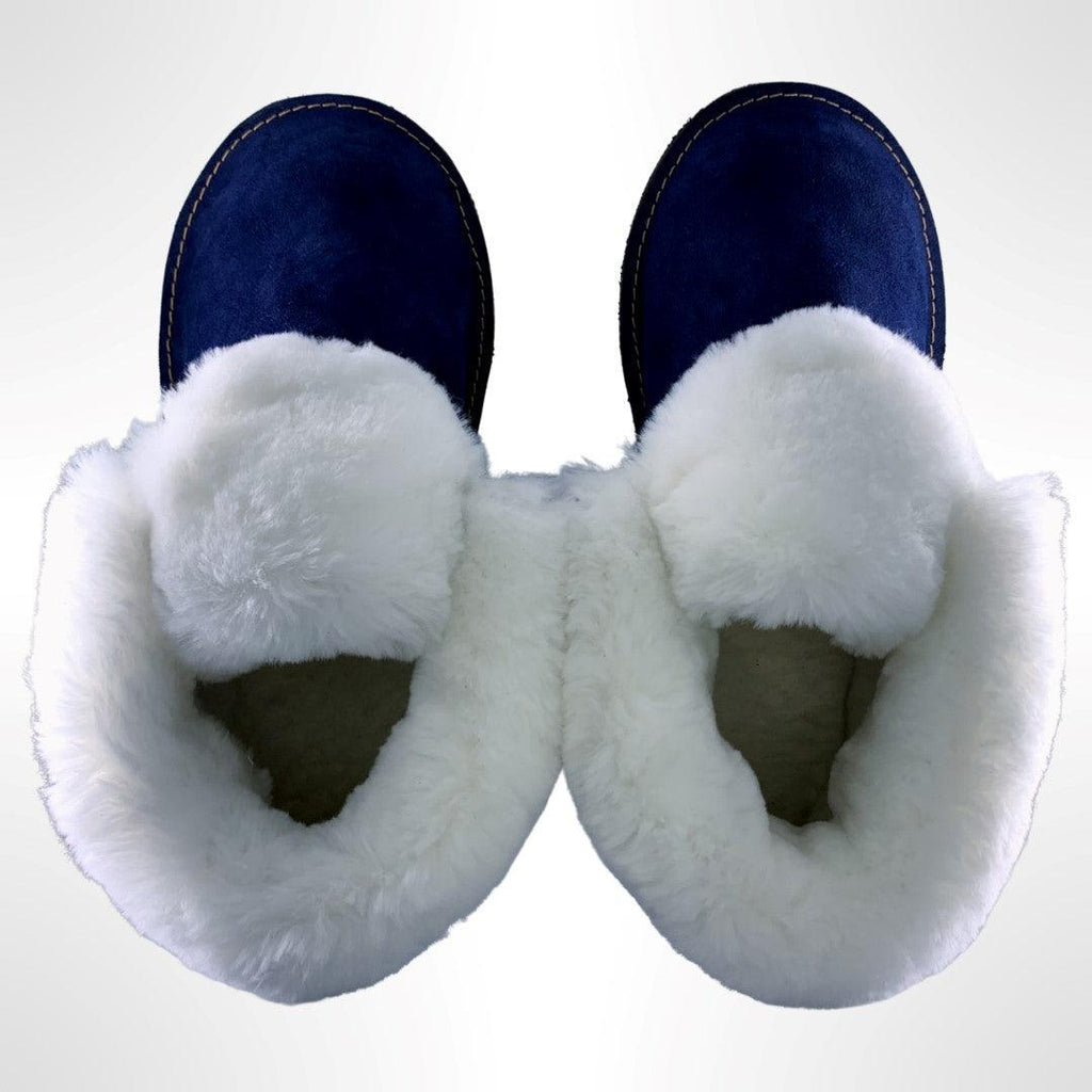 feets Original Navy Sheepskin Slippers - Feets