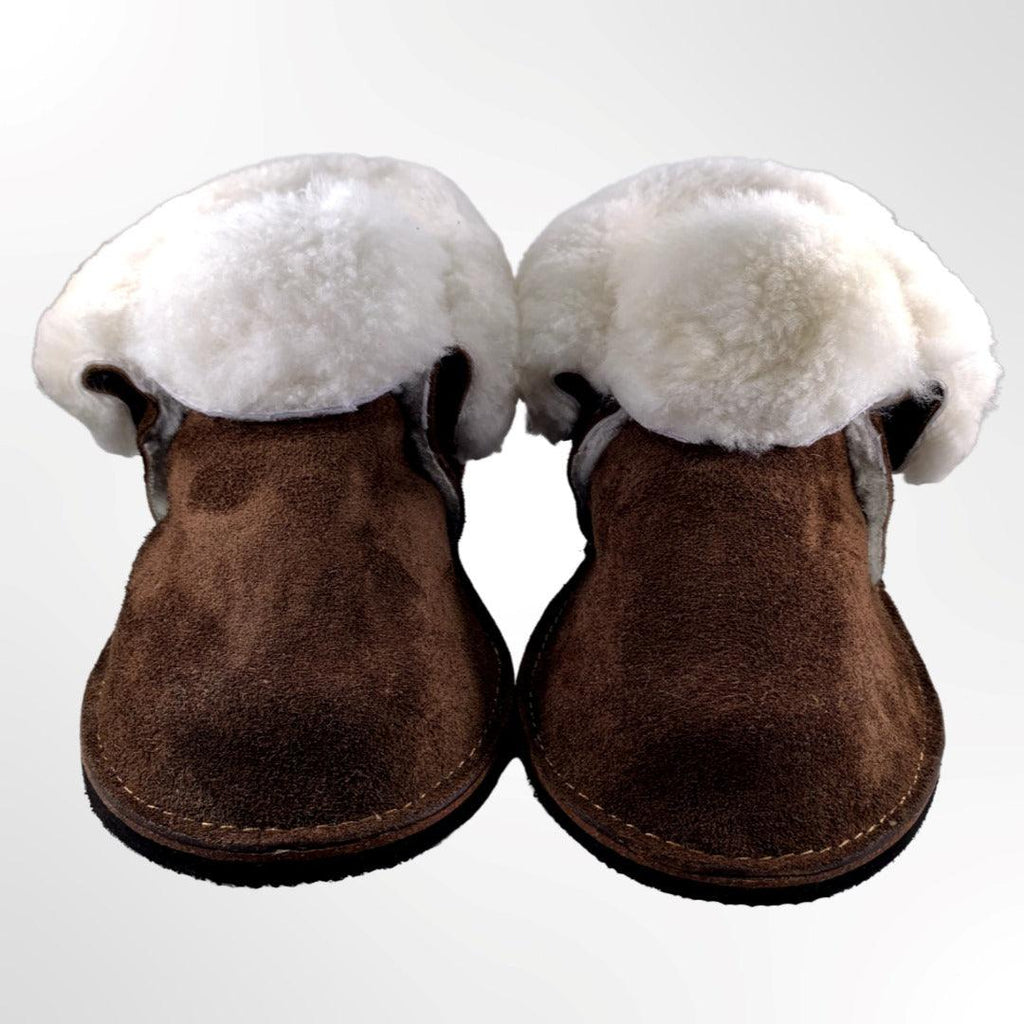 feets Original Brown Sheepskin Slippers - Feets