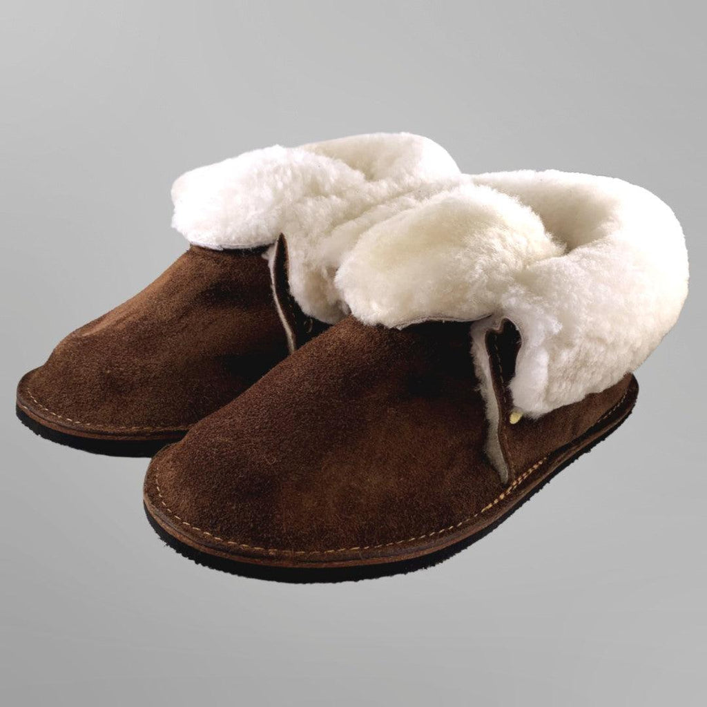 feets Original Brown Sheepskin Slippers - Feets