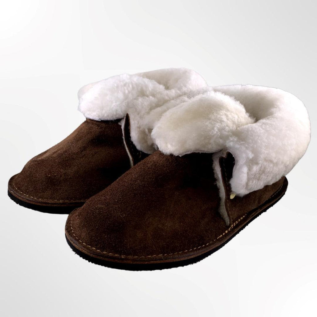 feets Original Brown Sheepskin Slippers - Feets